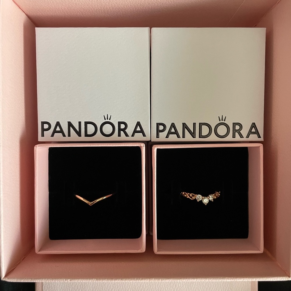 Pandora two promises rings set